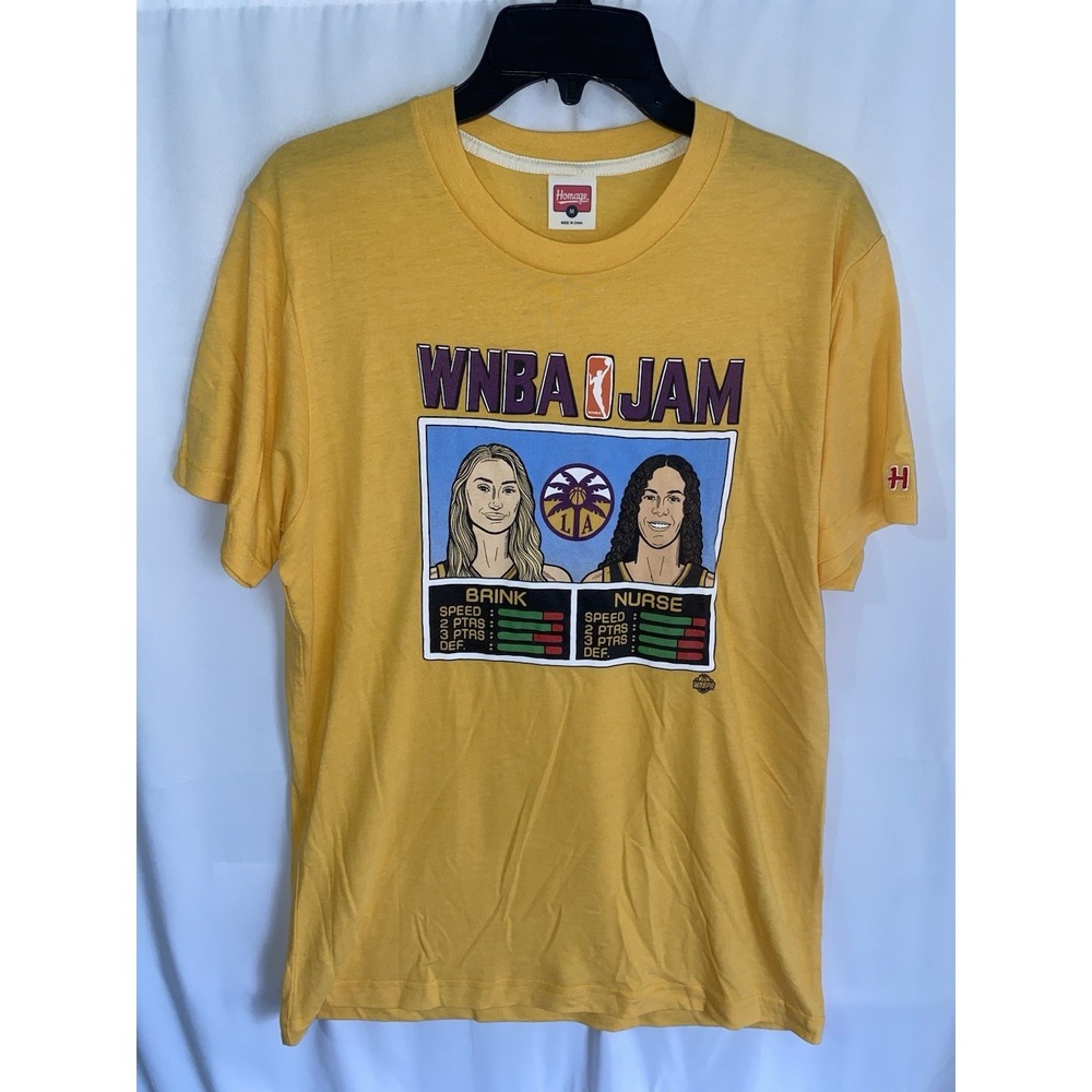 Homage‎ Cameron Brink Kia Nurse Los Angeles Sparks WNBA Jam T Shirt Medium NWOT